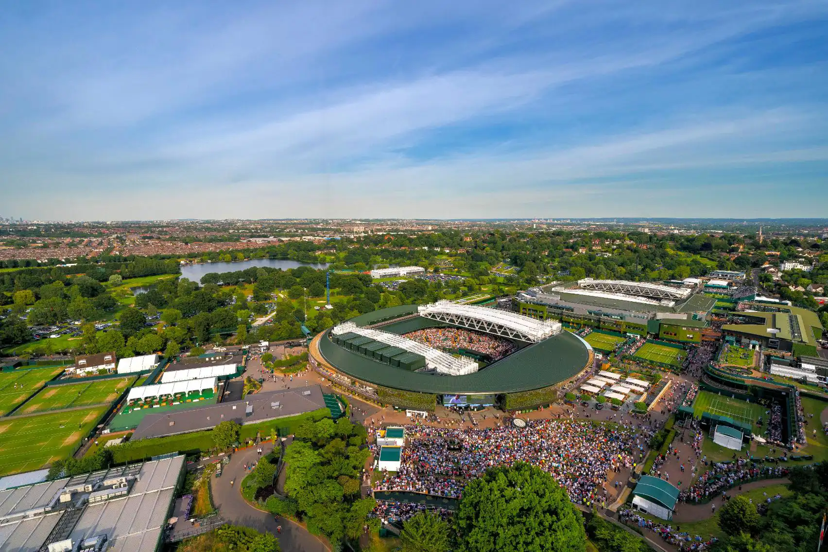 417348 View Of No.1 Court, The Hill And Wimbledon Park 2022