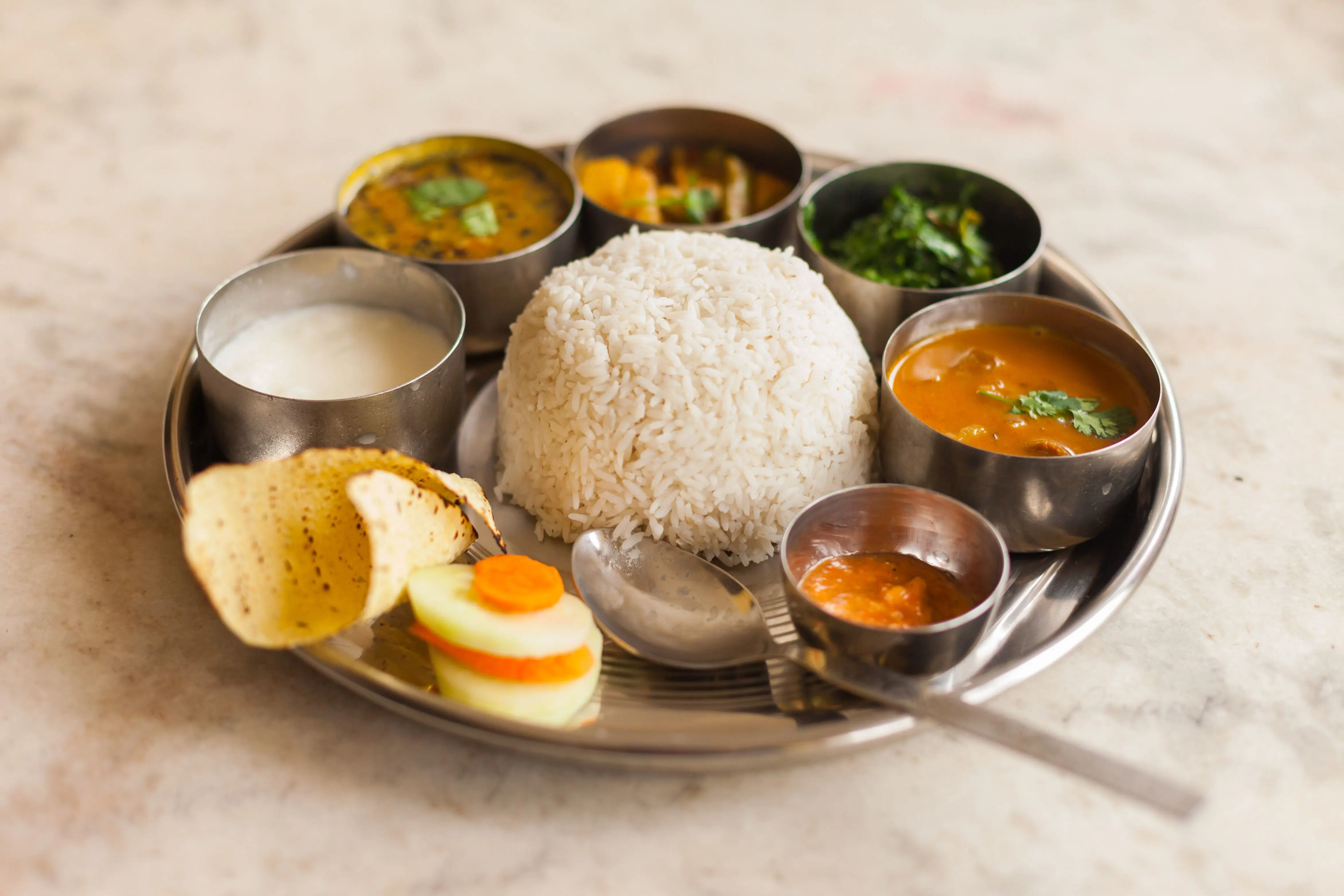 Thali Dal Traditional Nepalese Food