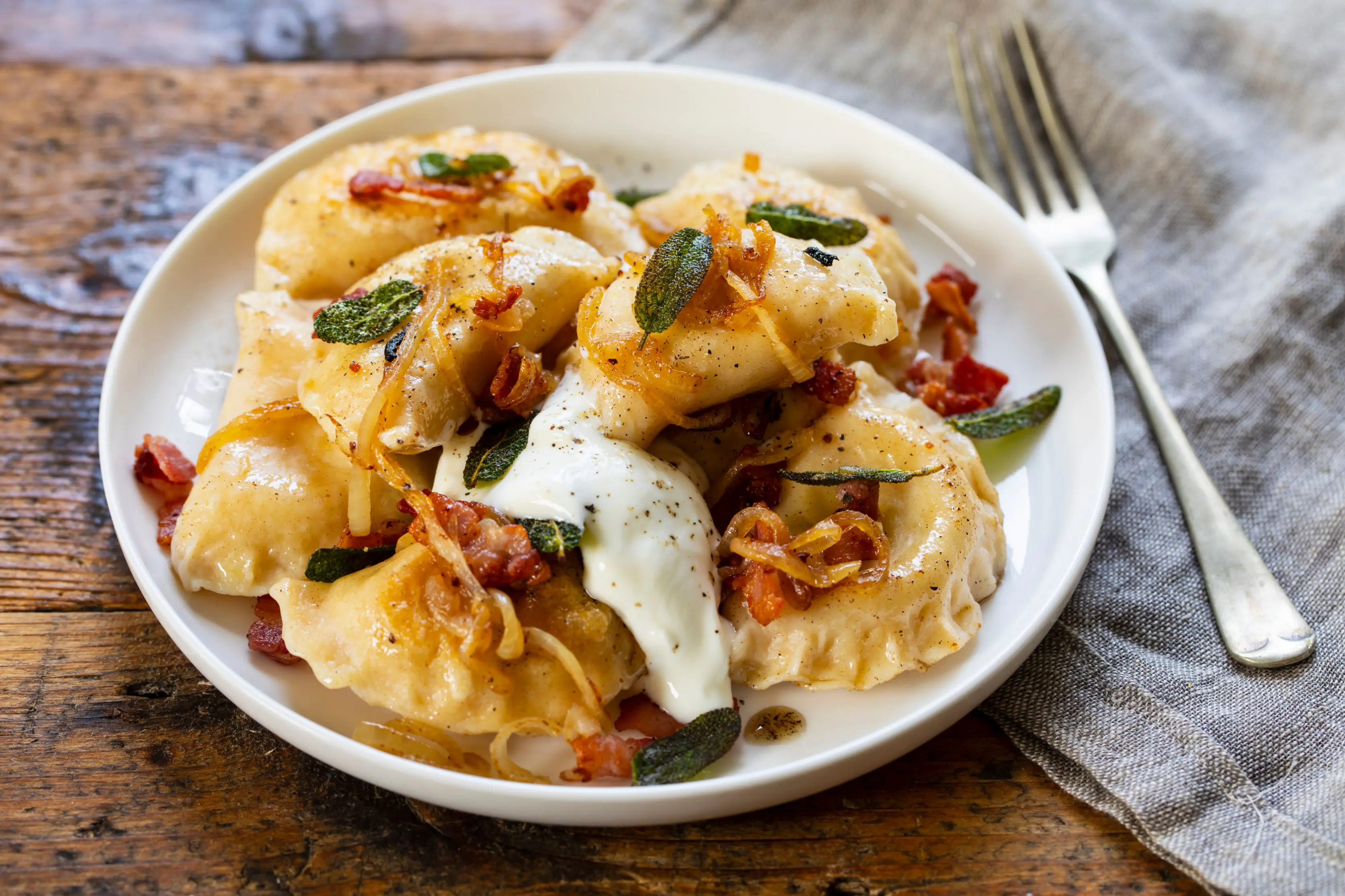 Pierogis, traditional Polish dumplings
