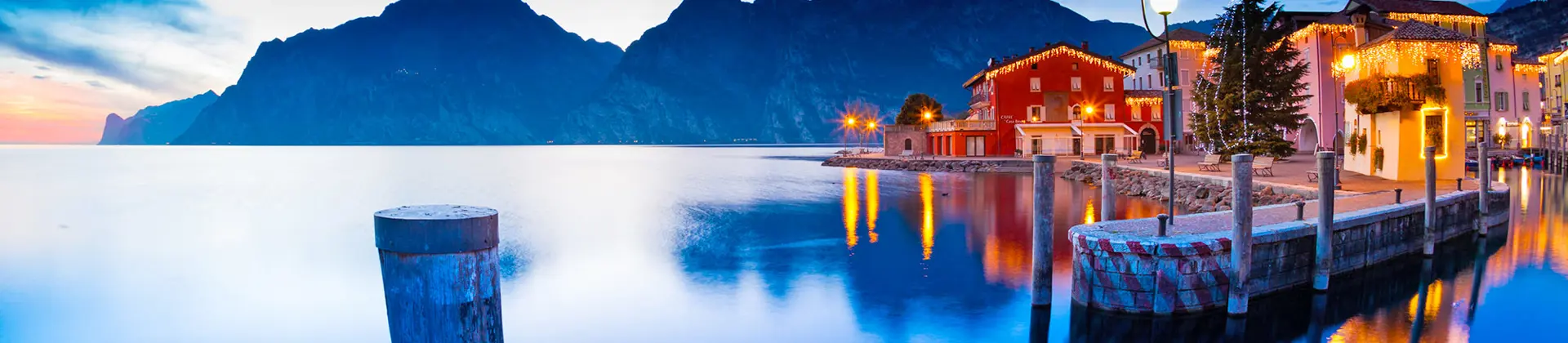 Lake garda at dusk
